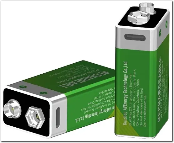 USB 充電式リチウム電池 9V Li-Ion 07