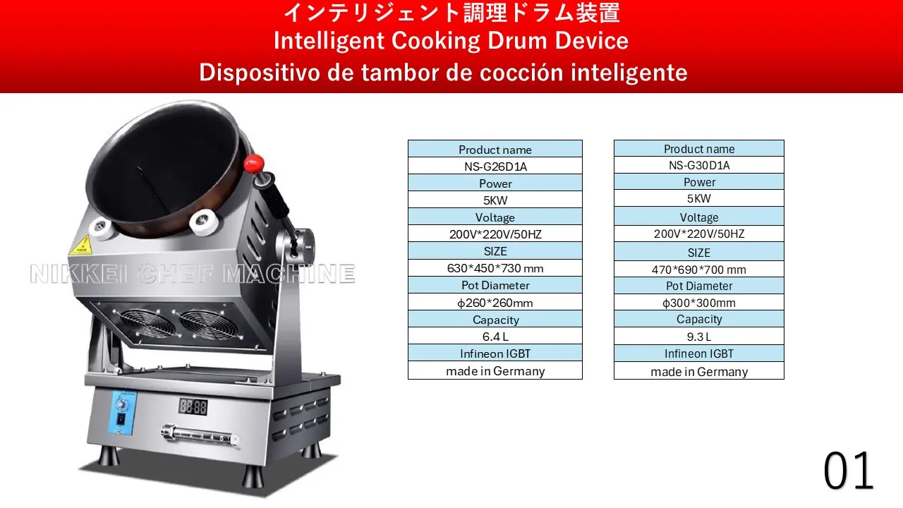 プロ調理ドラム装置 01